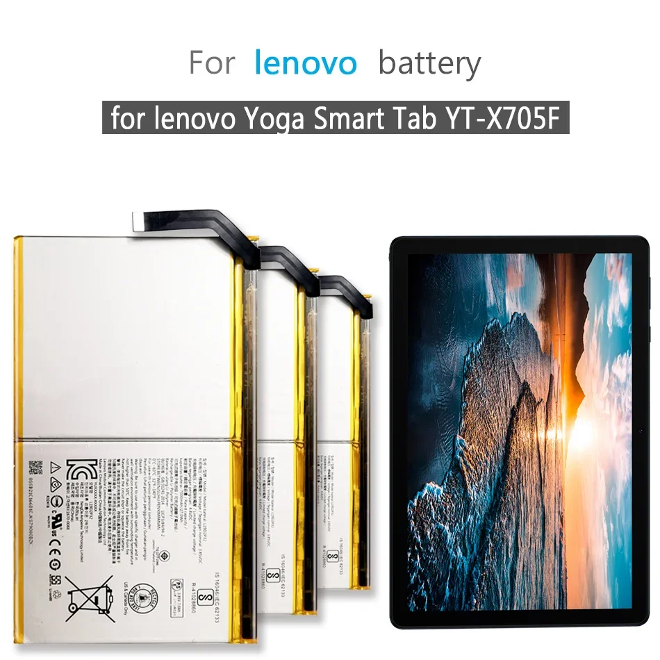 

7000mAh High Quality ReplacementBattery For Lenovo Yoga Smart Tab(YT-X705F) 1ICP3/84/94-2 L19D2P32 laptop Tablet Batteries