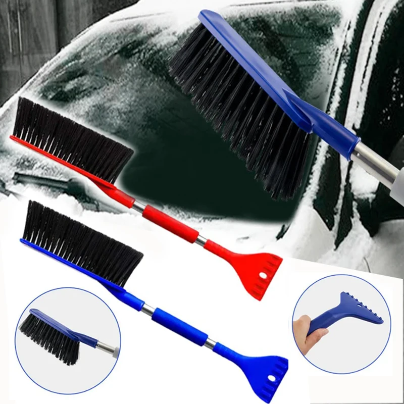 Multifunctional Snow Shovel Windscreen Shovel Scraper Windscreen Soft Microfibre Long Handle Brush Car Cleaning Tools