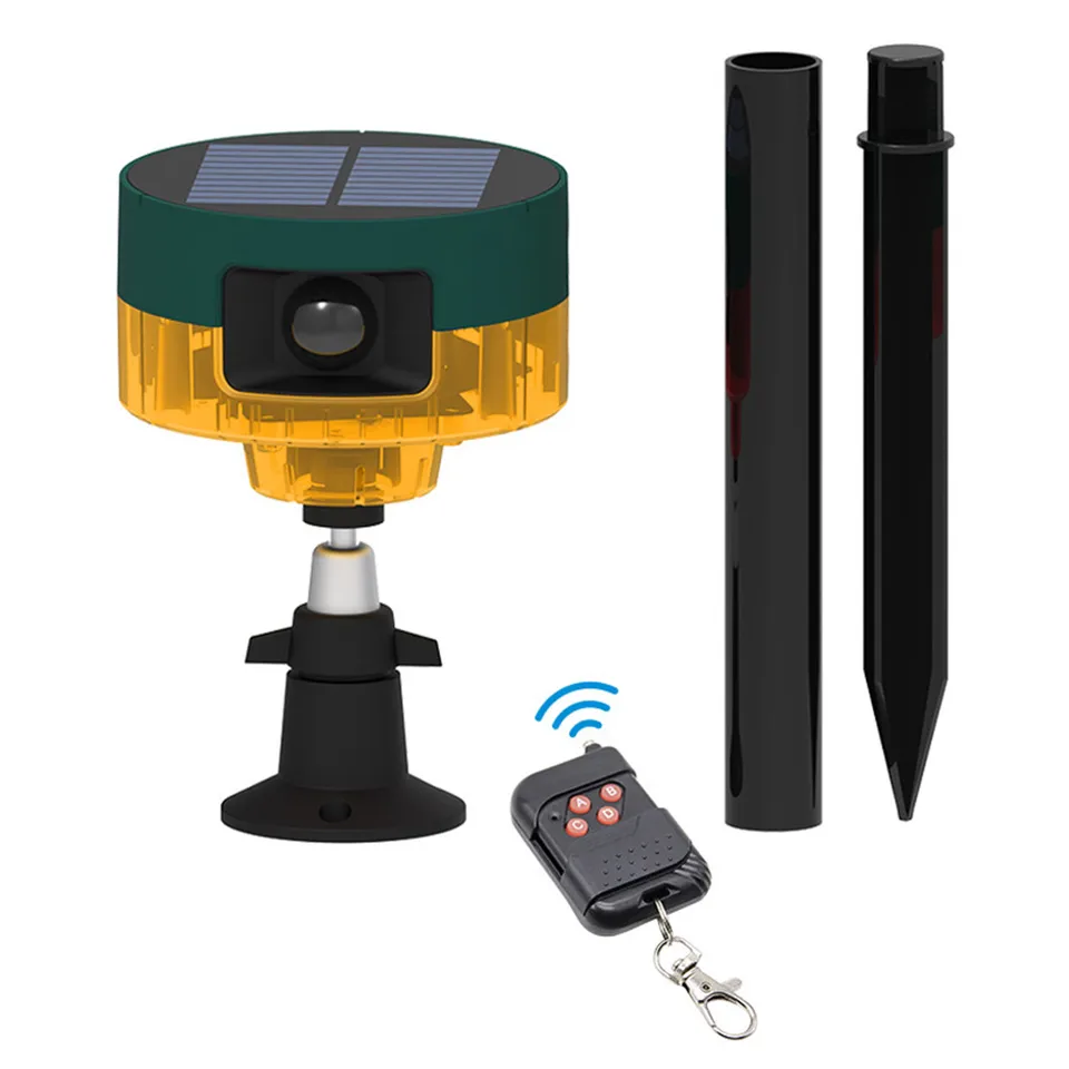 Solar Animal Repeller with Flashing Light and Sound