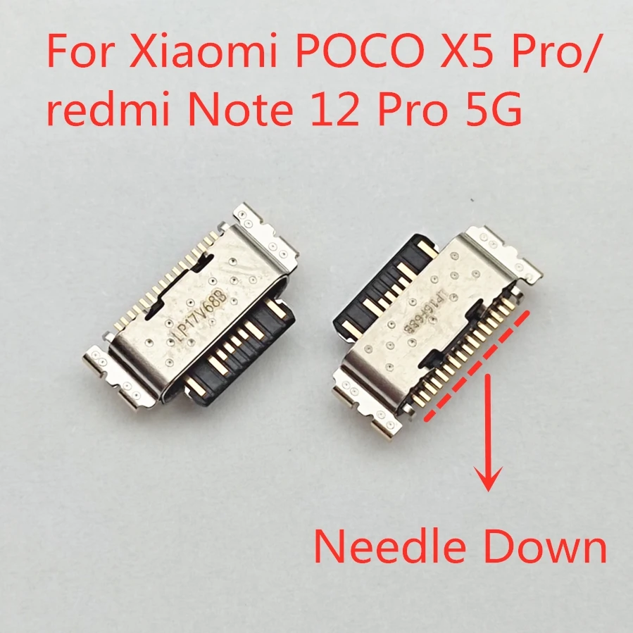 10-100 Stuks Micro Usb Opladen Poort Dock Connector Slot Snellader Type C Usb Voor Xiaomi Poco X5 Pro/Redmi Note 12 Pro 5G