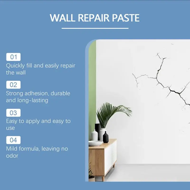 Quick Fix For Wall Crack Multipurpose Repair Agent Anti-Leaking Wall Putty Repair Holes Hole Fill Quick Ceramic Glaze