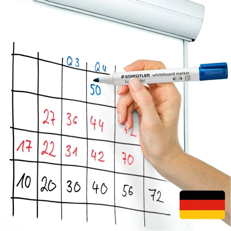 STAEDTLER 351 무취 화이트보드 마커 펜, 빠른 건조 리필 잉크, 교사 사무실 교실 미술 용품, 6 개