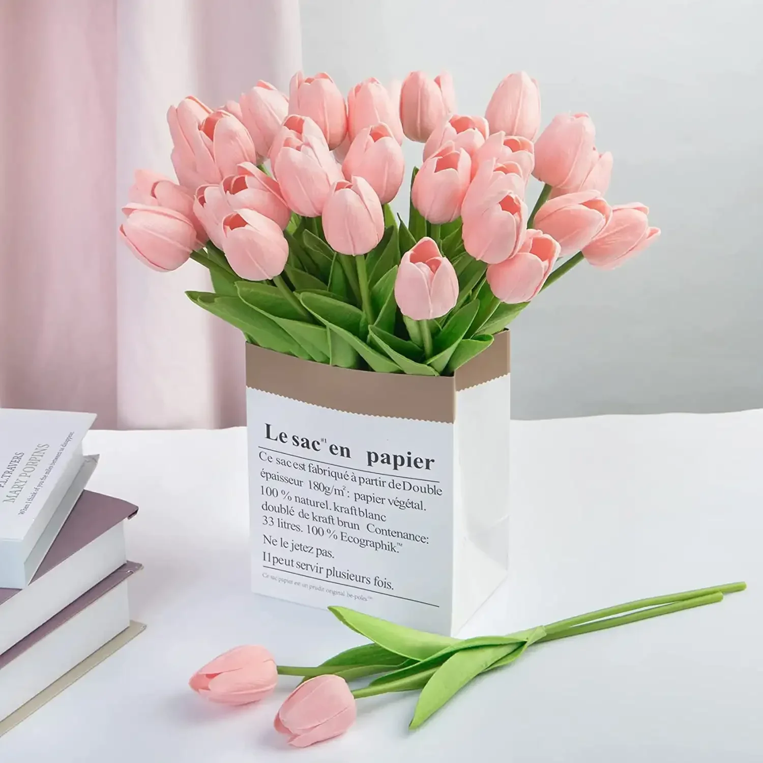 HAOSHICS, Tulipani artificiali, tulipani olandesi finti, realistici al tatto, per bouquet, in lattice, decorazione per matrimoni, casa, hotel, feste