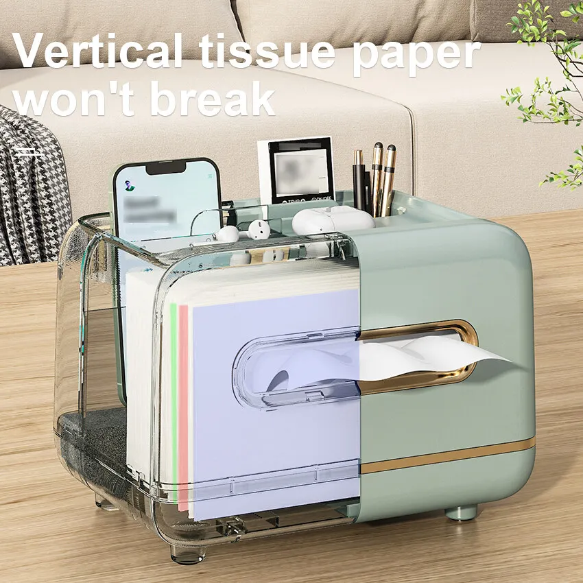 Desktop Tissue Box Removable Slight Luxury Decorative Handkerchief Case Paper Storage Box Home Office Car Nordic Plastic Holder 4