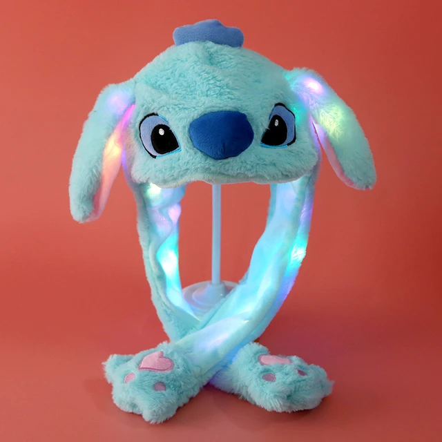 Disney Lilo & Stitch – Chapeau En Peluche Pour Enfants, Oreilles De Lapin,  Lumineux, Figurine D'action Drôle, Oreilles Mobiles, Bonnet - Animation  Dérivés/produits Périphériques - AliExpress