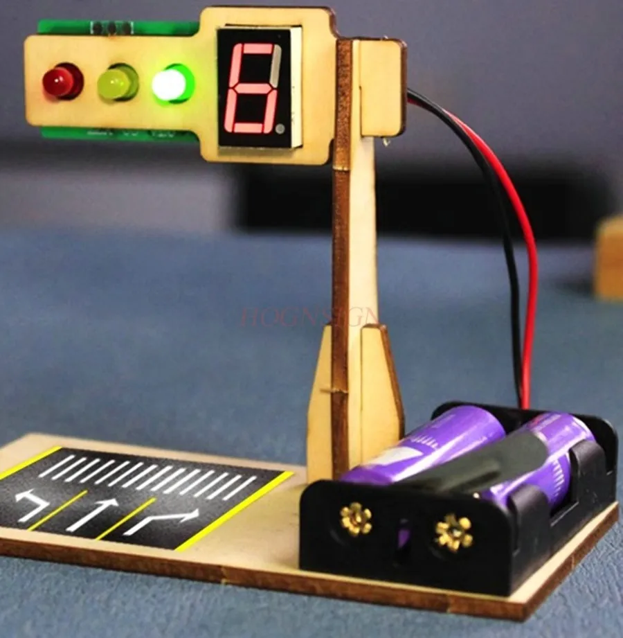 1 세트 신호등 모델 교육용 장난감 어린이 학습 장난감 어린이 과학 장난감 물리학 기술 가제트 카운트다운