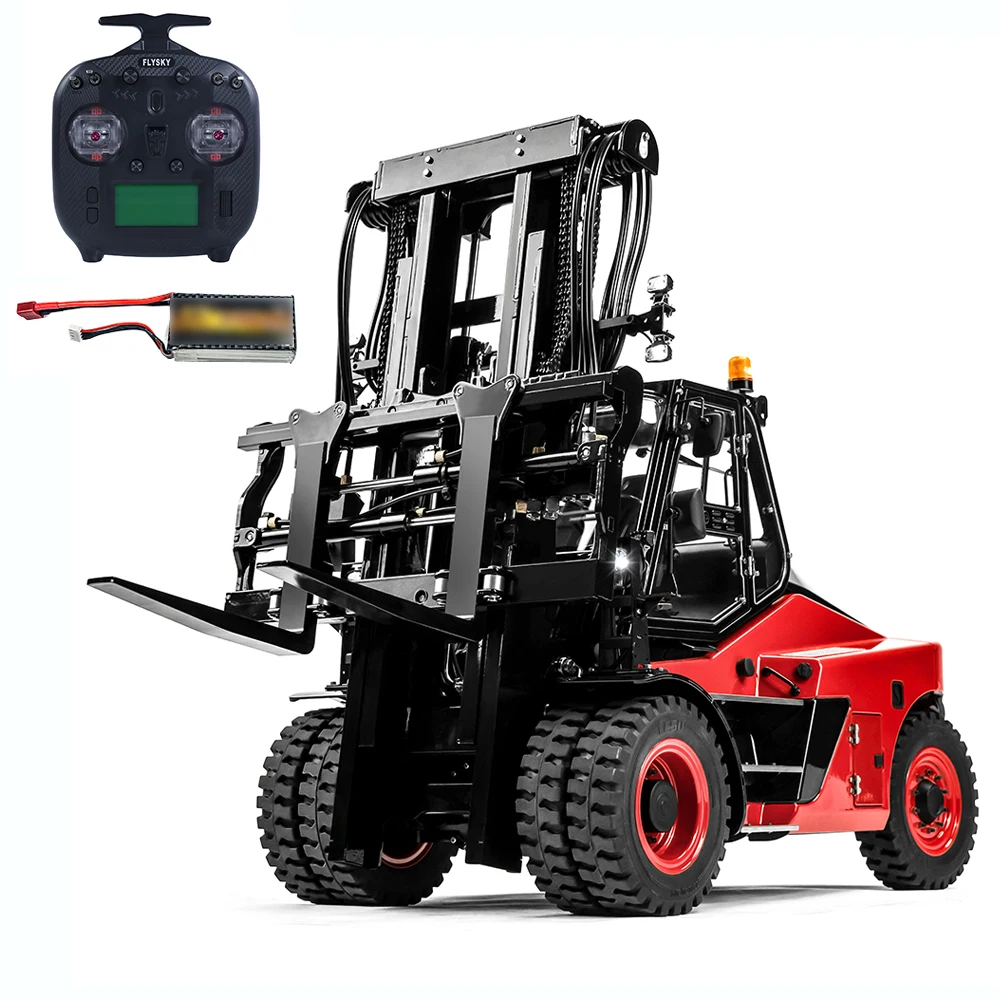 

LESU Aoue LD160S RC Forklift 1/14 Hydraulic Metal Truck RTR Wheeled Car Model Remote Control FlySky ST8 Light Sound Toy TH23511