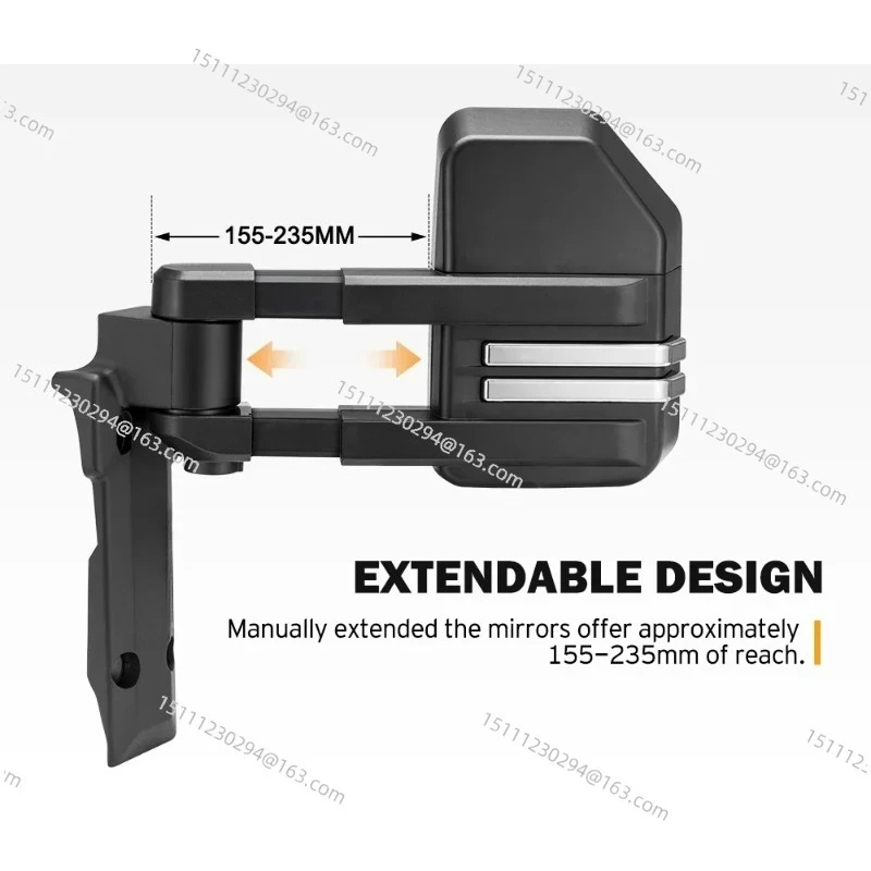 토요타 랜드 크루저 70 75 78 79 시리즈, 1984-2023 모델용 확장형 견인 미러 한 쌍