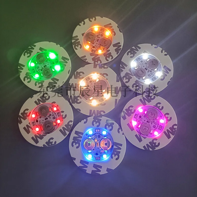 5-40Pcs LED Light-emitting Cup Sticker Colorful Flashing Bottle Sticker Light-emitting Bar KTV Wedding Cocktail Drink Cups Decor