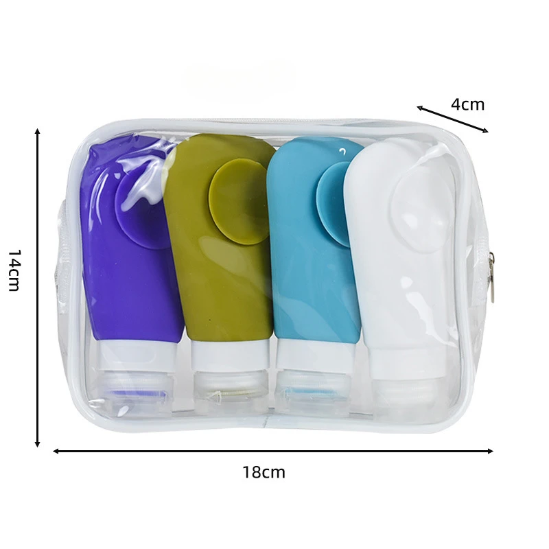 Silicone sub-bottling business trip shower gel shampoo silicone suction cup storage sub-bottling
