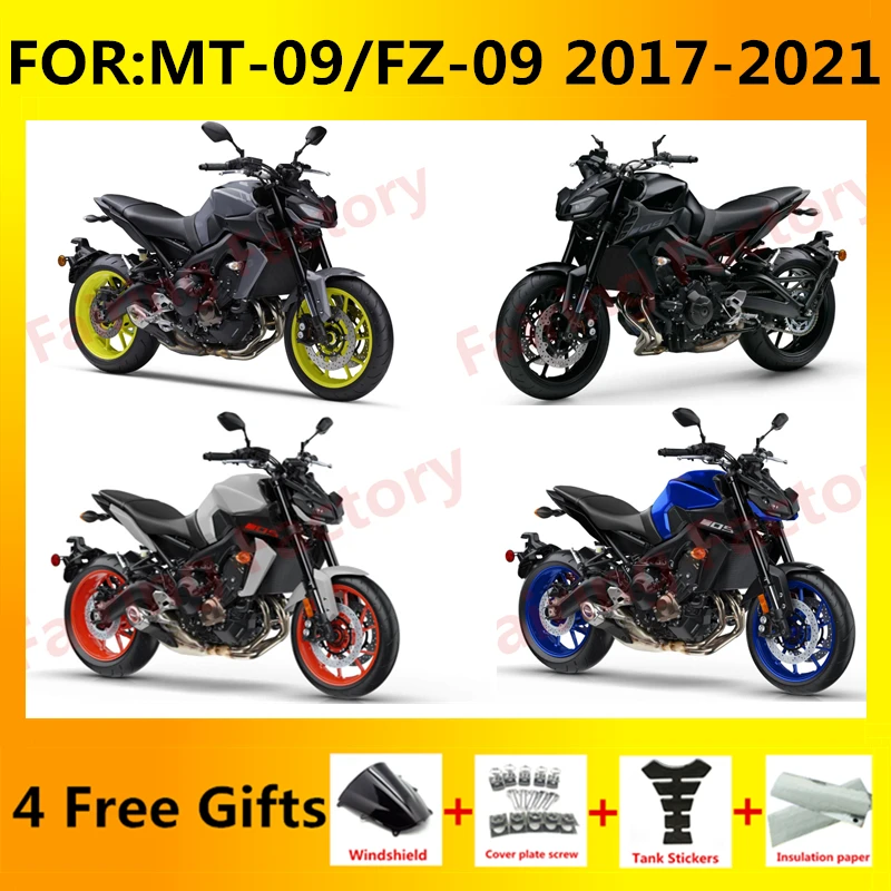 ABS 사출 몰드 풀 페어링 바디 키트, 야마하 MT07 FZ07 MT-07 세트, 2017 2018 2019 2020 2021 적합, MT 07 FZ 07 페어링