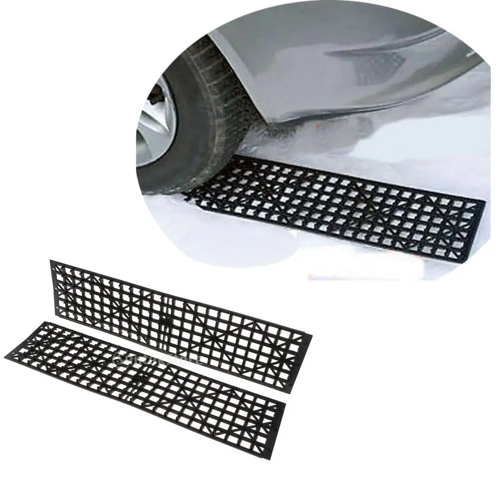 2pcs Auto Traction Mat Foldable Car Wheel Anti Skid Pad Recoveries