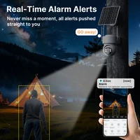 WONSDAR – caméra PTZ solaire sans fil, 2 pièces, batterie intégrée, caméra de surveillance vidéo extérieure, longue durée de veille, iCSee 5