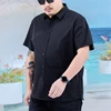 Plus size 12xl 170kg men's short sleeve oversized shirt large 10xl 9xl 8xl 6xl business summer Lapel shirt Navy black red white 3