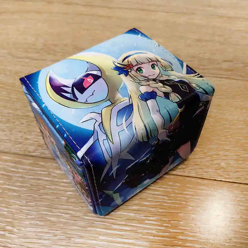 thumbnail image 1 of Ptcg Acerola Lillie High Quality Portable Diy Leather Collection Card Storage Box Anime Game Action Toy Figures Gifts, 1 of 5