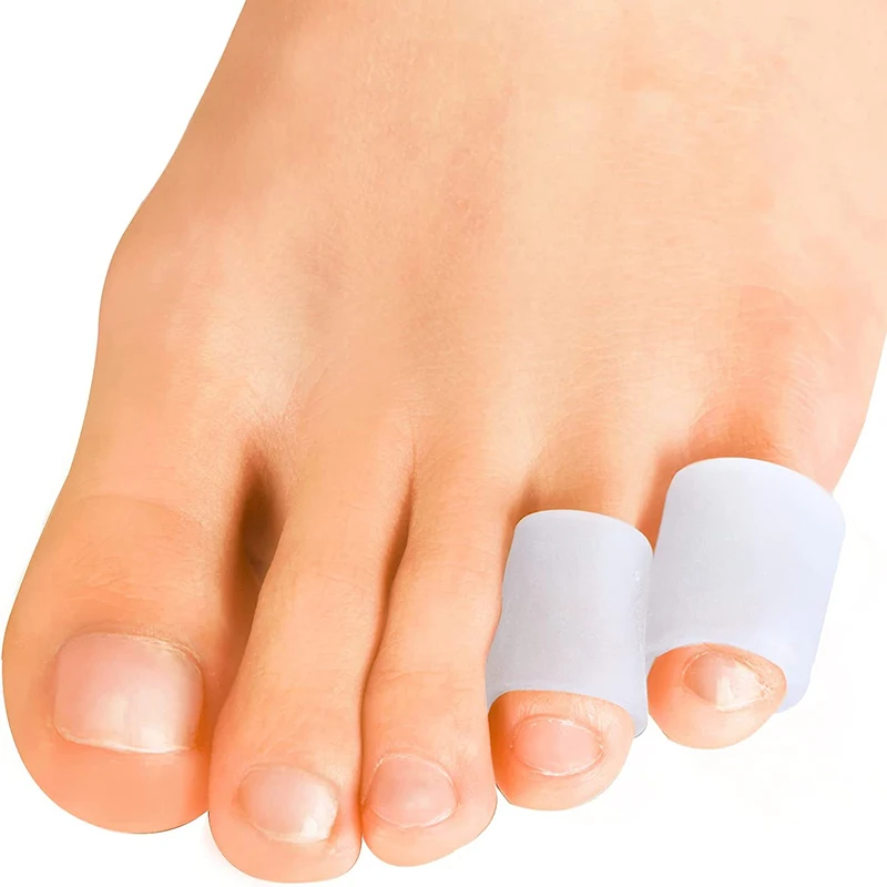 4pcs/2pair Silicone Gel Little Toe Tube Corns Blisters Corrector Pinkie Protector Gel Bunion Toe Finger Protection Gel Sleeve