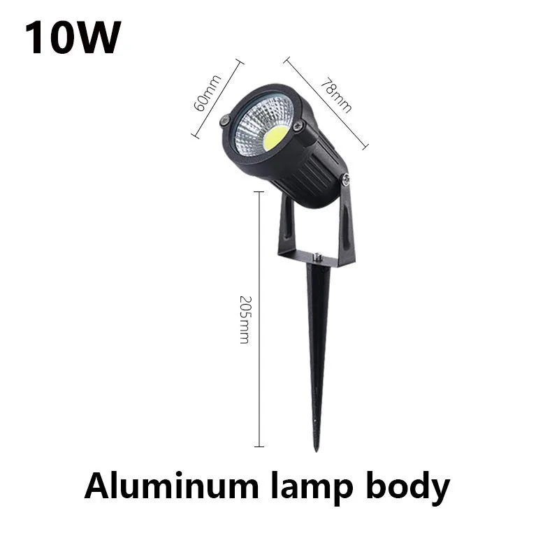 야외 Waterprof LED 정원 조명 잔디 램프 220V110V12V24V 5W 10W 15W 풍경 스파이크 전구 IP65 빛 정원 경로 스포트라이트
