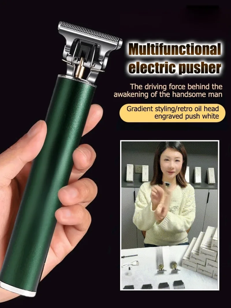 Hair Clipper Professional Hair Cutting Machine Barber Rechargeable Hair Trimmer Metal Haircut Machine Clipper for Men