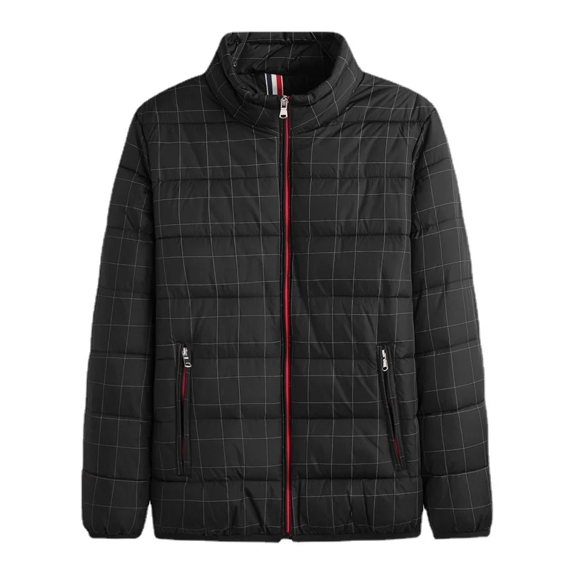 

Arrival Suepr Large Winter Men's New Youth Fashion Casual Stand Collar Plaid Printed Cotton Padded Jacket Plus Size M-6XL7XL8XL