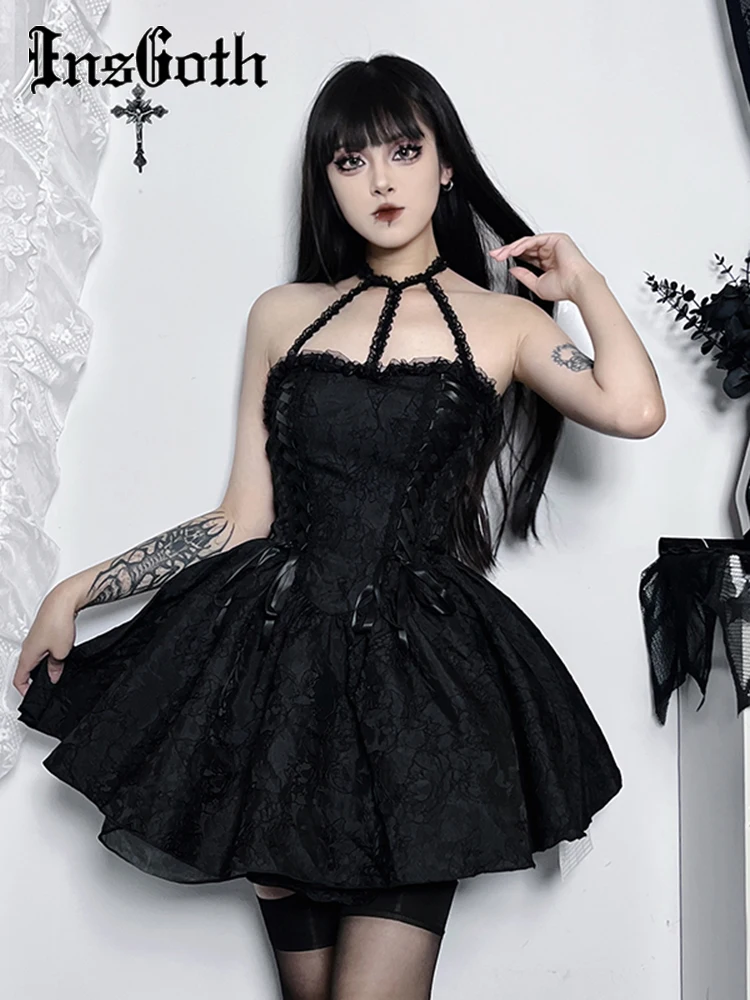 Women's Gothic Halter Lace Dresses main image 0