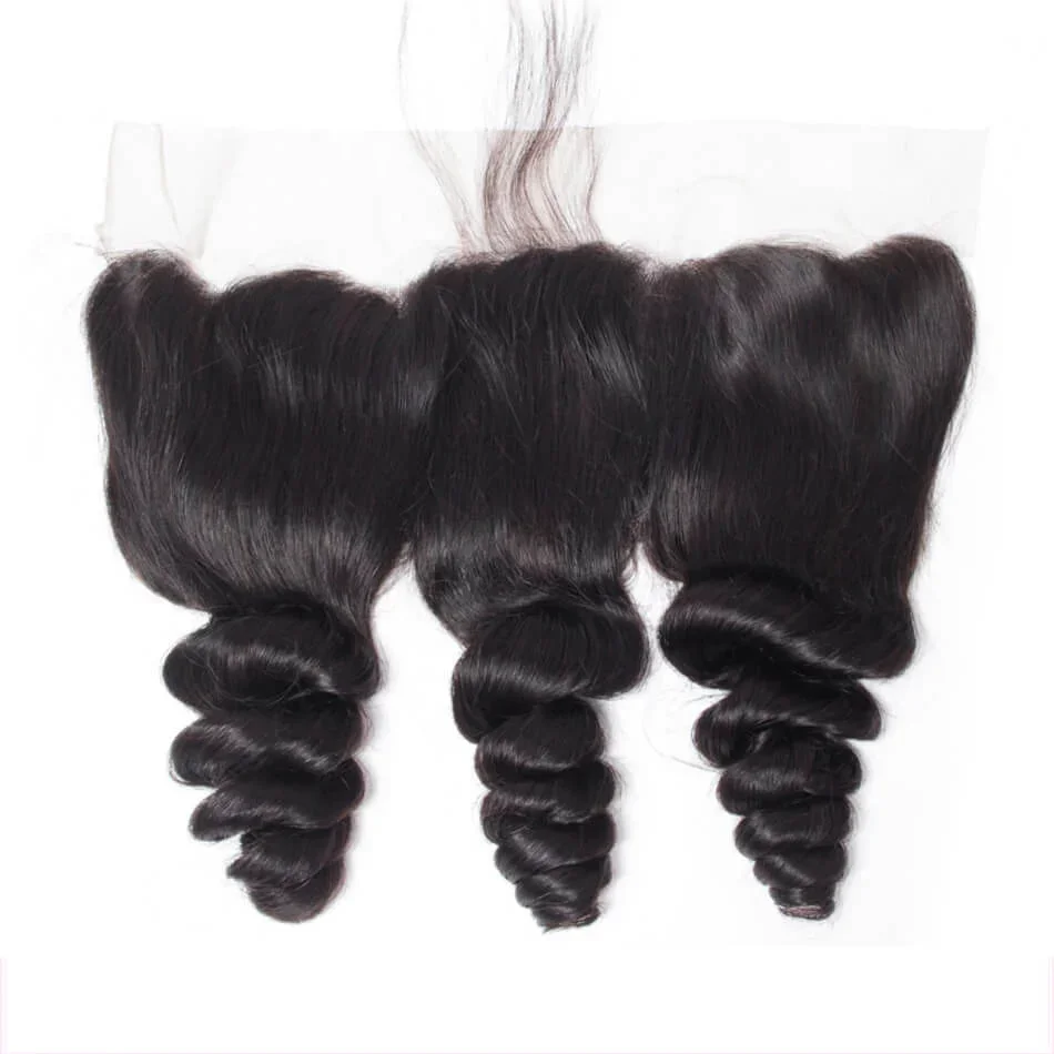 Loose Wave Lace Frontal Free/Middle/Three Part 13x4 Lace Frontal Human Hair 1piece Brazilian Remy Human Hair