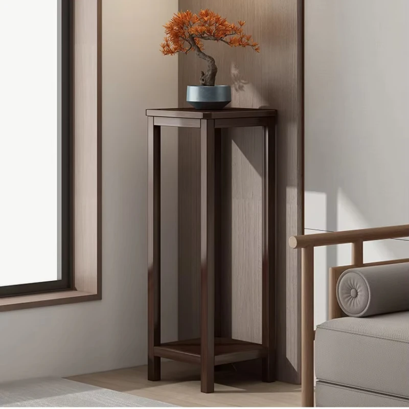 New Chinese Style Solid Wood Flower Stand, Living Room Multi-Layer Plant Holder,Indoor Flower Rack, Antique Wooden Planter