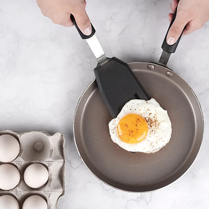 1pc Flexible Silicone Turner Spatula Heat-Resistant Non-Stick Kitchen Utensils Flippers for Cooking and Baking-BPA Free kitchen utensils set