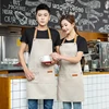 Customized Logo Design Apron Logo Signature Men's Women's Kitchen Aprons Home Chef Baking Clothes Waterproof  with Pockets 5
