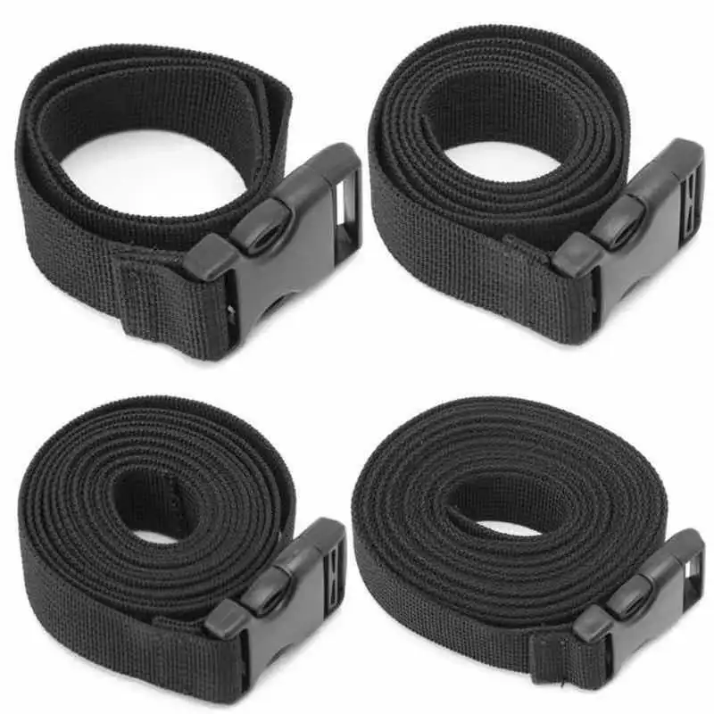 Black Durable Nylon 0.5~3M Travel Tied Cargo Tie Down Luggage Lash Belt Strap With Cam Buckle Travel Kits Outdoor Camping Tool