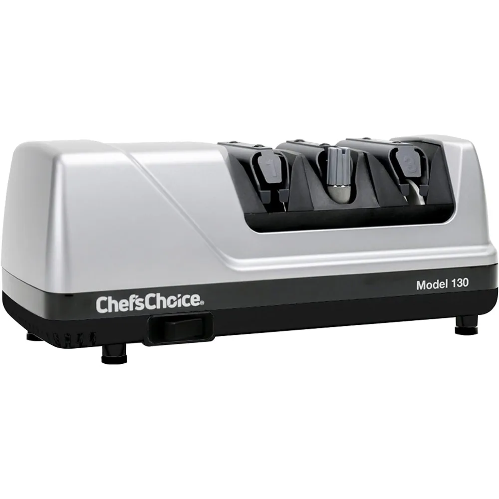 

Chef'sChoice 130 Professional Electric Knife Sharpening Station for 20-Degree Straight and Serrated Knives Diamond Abrasives