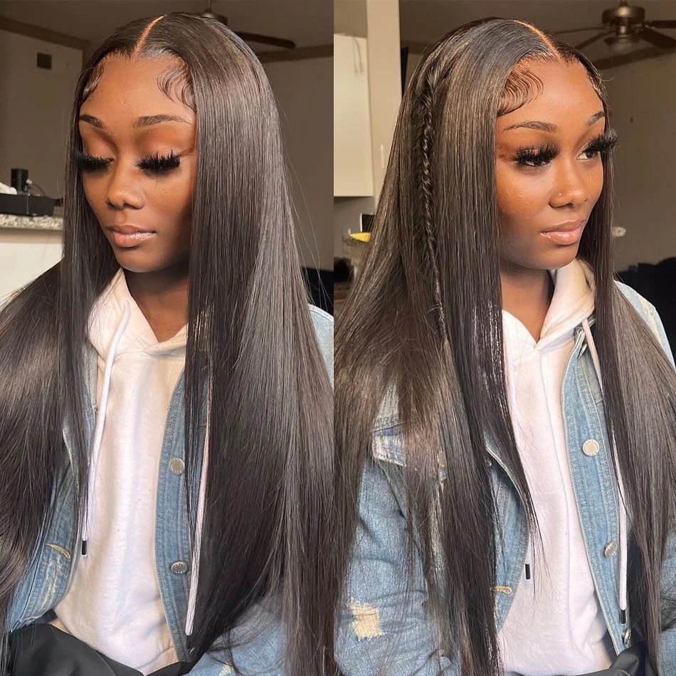 

40 inch Lace Front Wig Human Hair 13x4 Straight Lace Frontal Wigs 180% Density Pre Plucked Glueless Wigs for Black Women