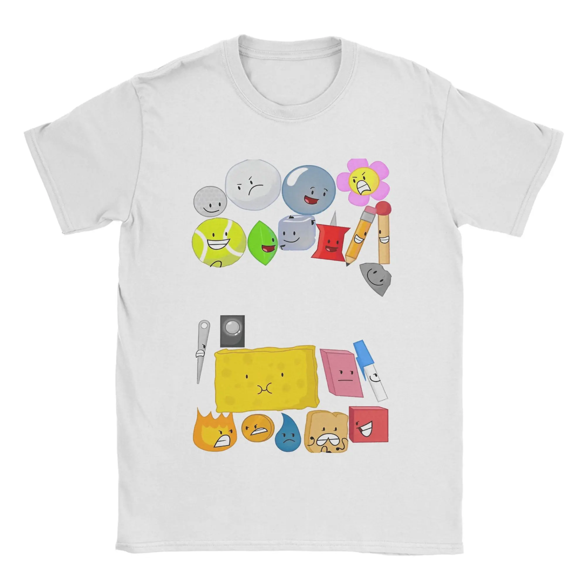 BFDI Battle For Dream Island 하라주쿠 패션 스타일 남성 여성 티셔츠 성인 어린이 소년 소녀 탑 키즈 부모 자녀 코튼 티셔츠