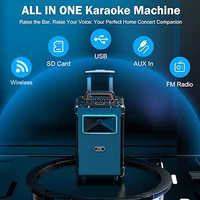 Jyx An20 Karaoke Machine, 10inch (about 25.4cm) Bass Speaker Large Bluetooth Karaoke Speaker with 2 Wireless Microphones, Party Lights, Supports Vocal Cutting, Tws/Bluetooth/Rec/Usb/Tf/Aux - Image 4