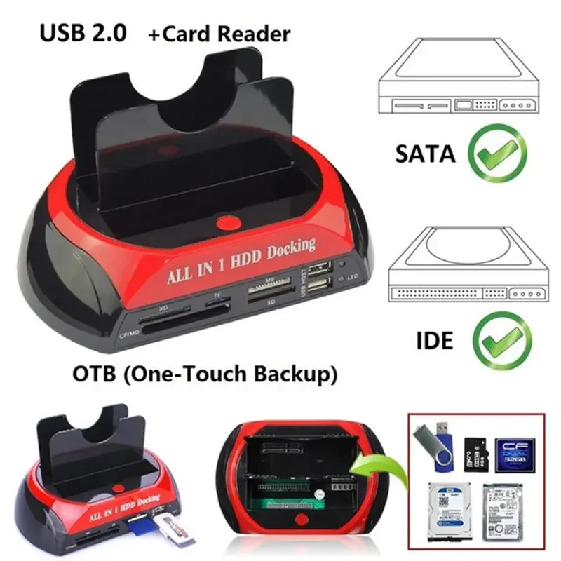 USB to IDE SATA Hard Disk OTB Cloning Dock All in One HDD