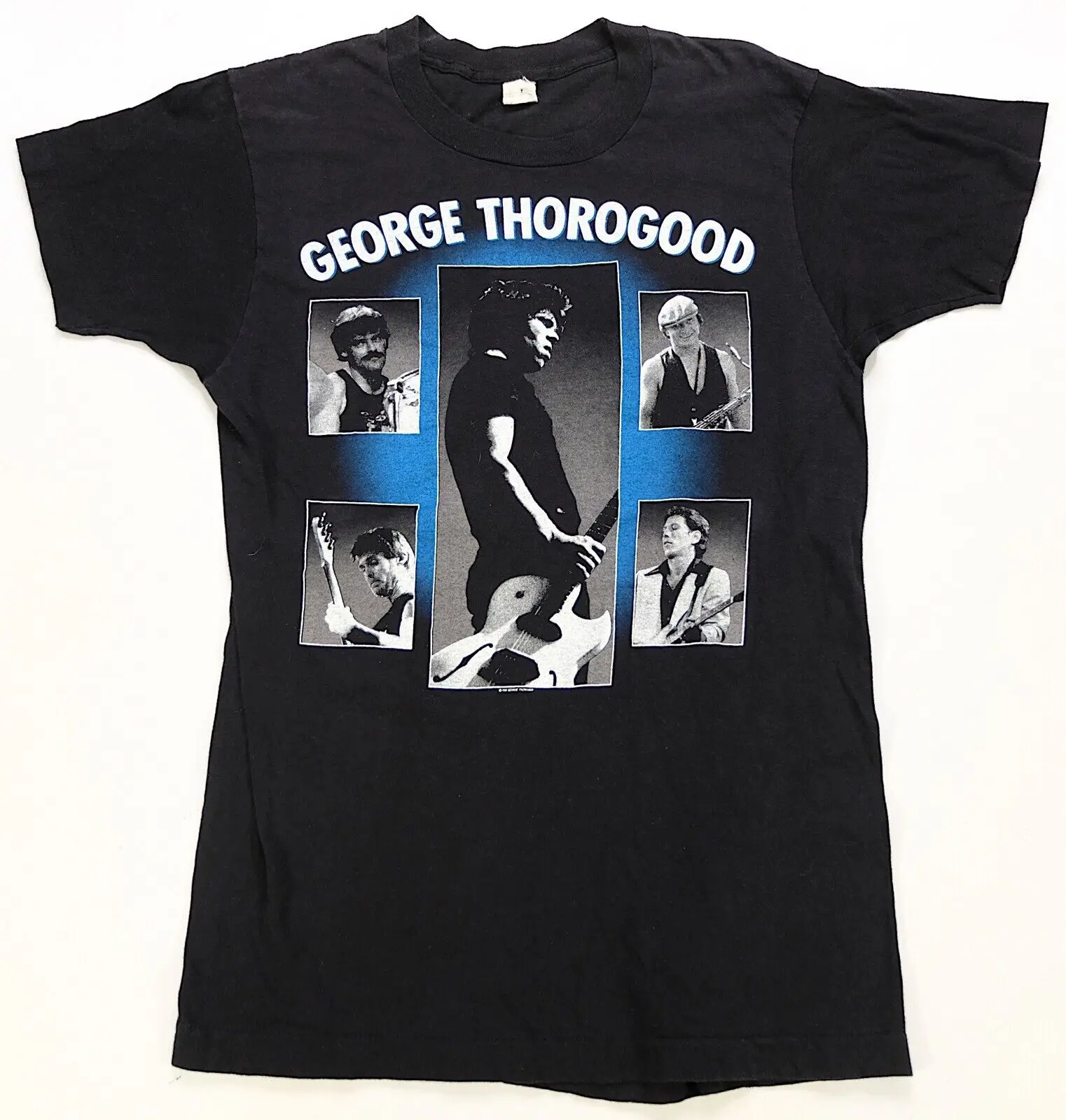 Rare Vintage George Thorogood E The Destroyers 1986 Tour T Shirt 80S Nero