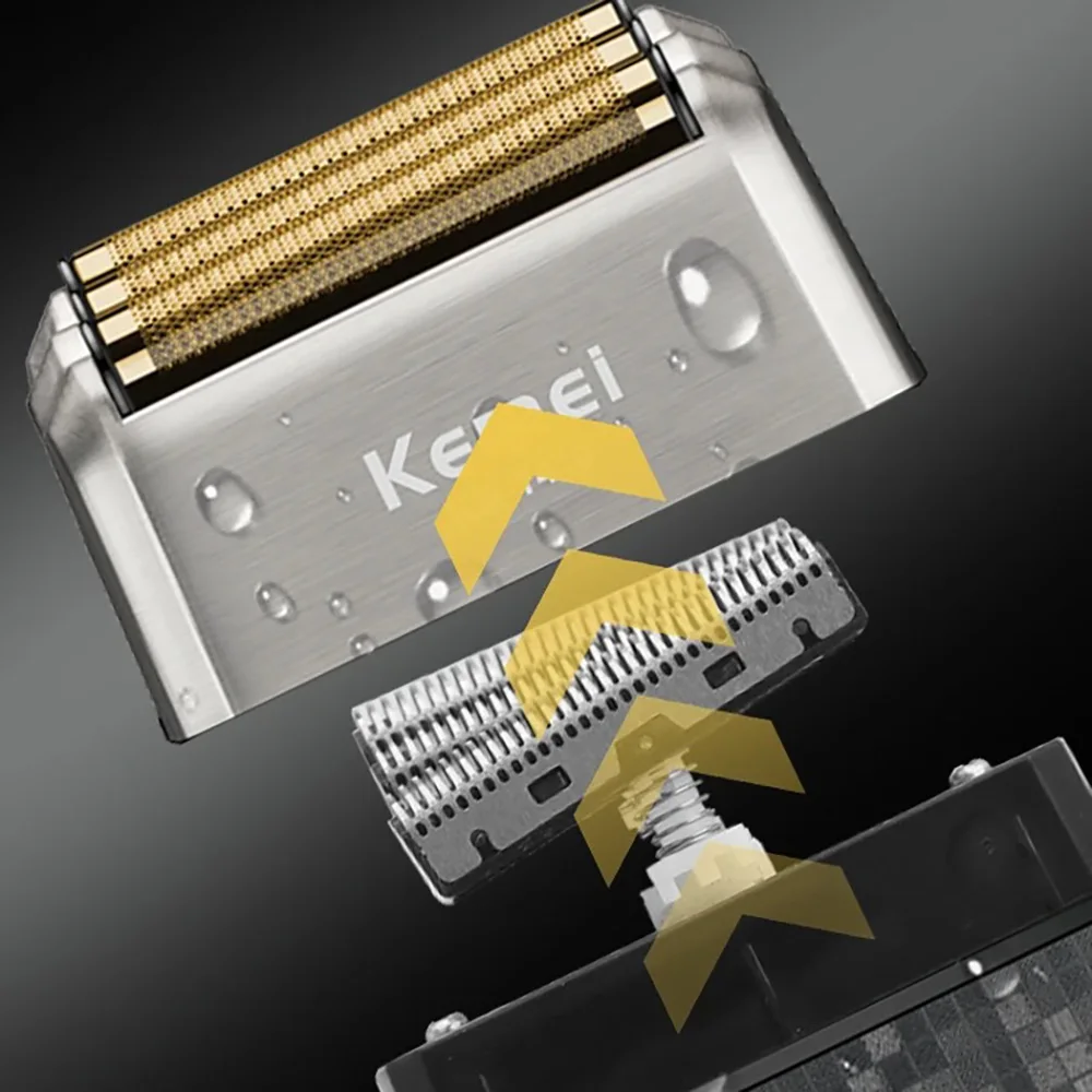 케메이 T410 포일 헤드 쉐이버 트리플 블레이드 전기면도기 헤드 트리머 남성용 방수 면도기