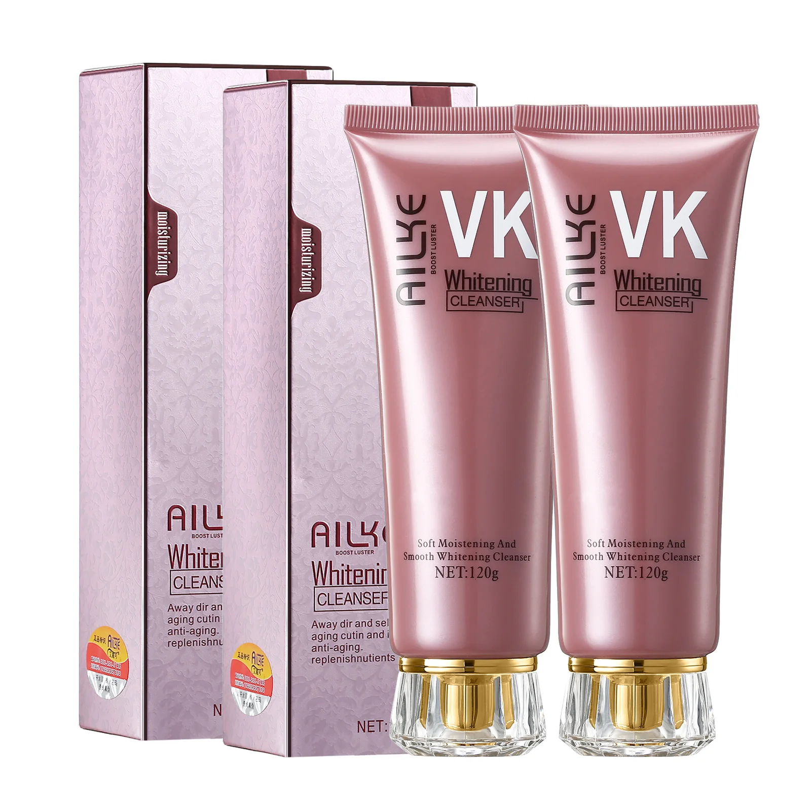 AILKE Rose Women Facial Cleanser, Lightening, Moisturizing, Anti-Wrinkles, Exfoliate, Oil Control, Gentle Clean Skin, 120ml 6