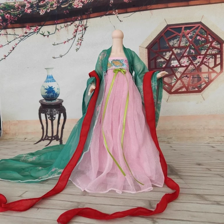 1/6 Skala Verschiedene Stile Hanfu Alte Kostüm Großen Rock Saum Kleidung Modell für 12'' Weibliche Action-figuren Körper Dekoration – Detail 9