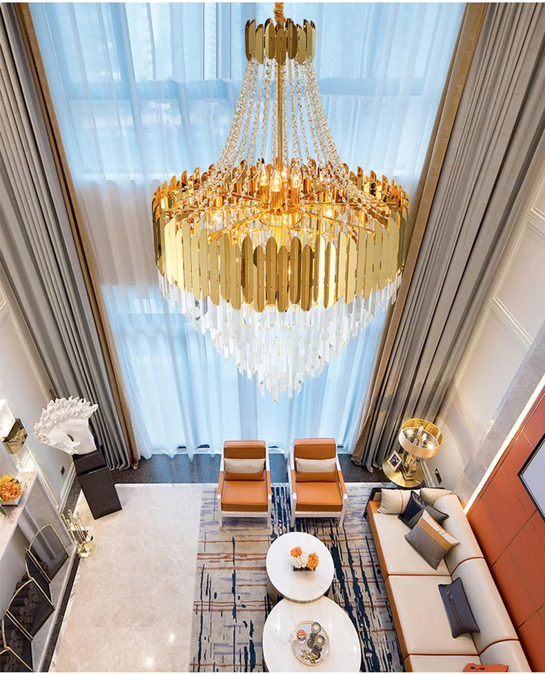 Lustre moderne en cristal - vue