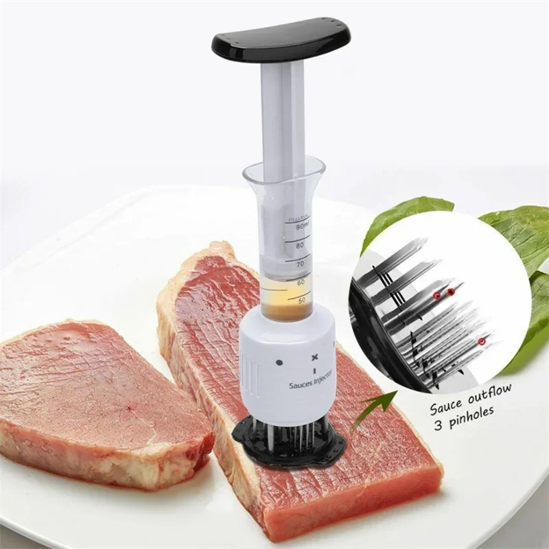 Fleischklopfer mit Marinade-Injektor – Steakhammer für BBQ