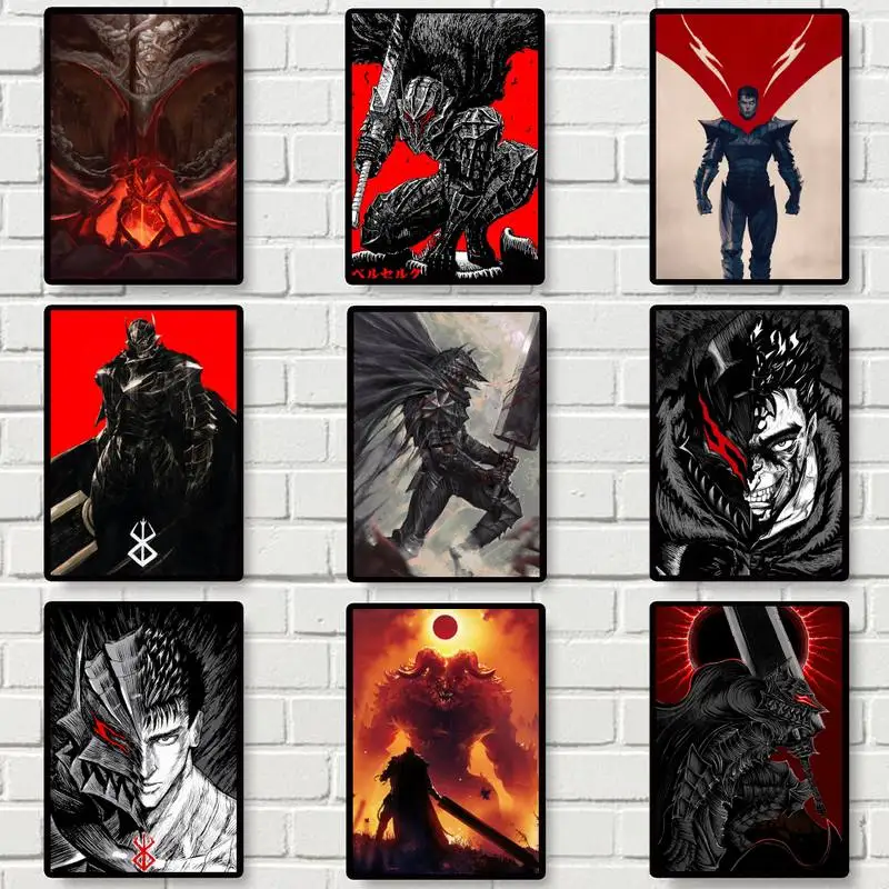 

Berserk Guts Manga Japan POSTER Posters Prints Wall Pictures Living Room Home Decoration