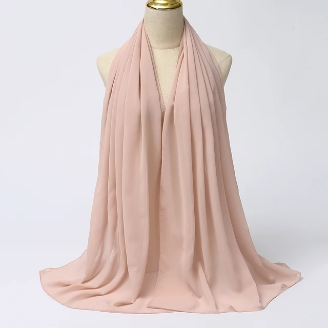 Foulard Hijab en mousseline de soie pour Femme, voile musulman ramadan ,hijab femme musulman,foulard musulmane pour femme, foulard mousseline en Jersey doux de haute qualité hijab islam voile femme musulman,70*180cm