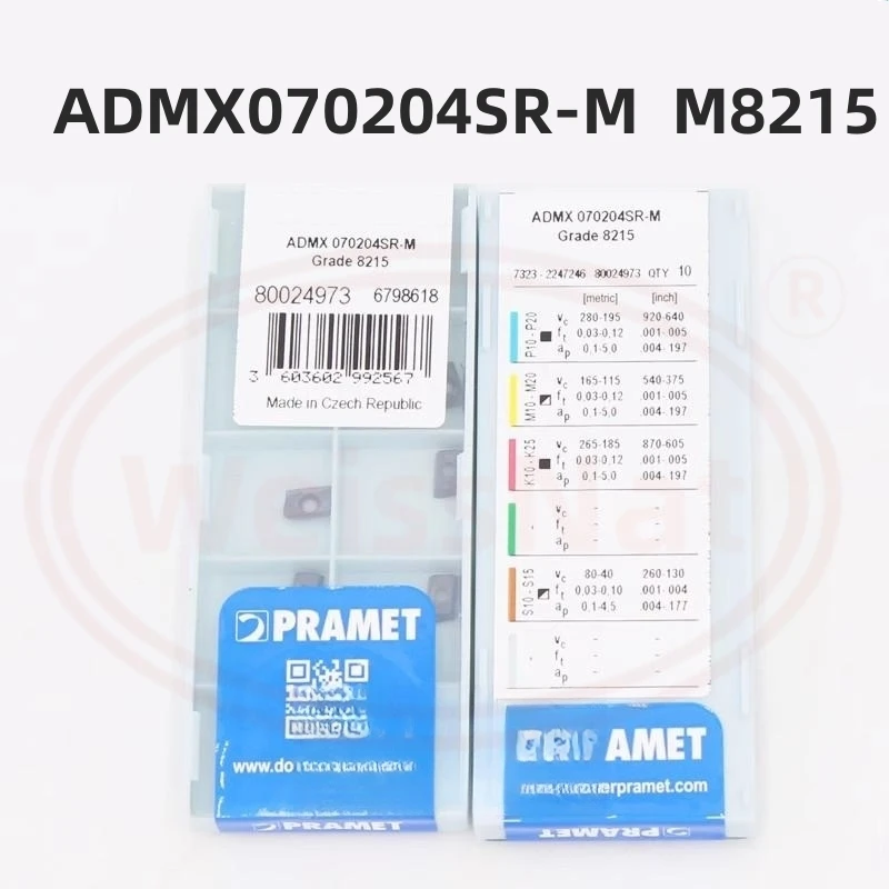 Admx070204Sr-M 8230 Admx070208Sr-M 8215 Admx070204Sr-M 8310 Inserti In Metallo Duro Per Gamberi 10 Pezzi Fresa Ad Alimentazione Rapida