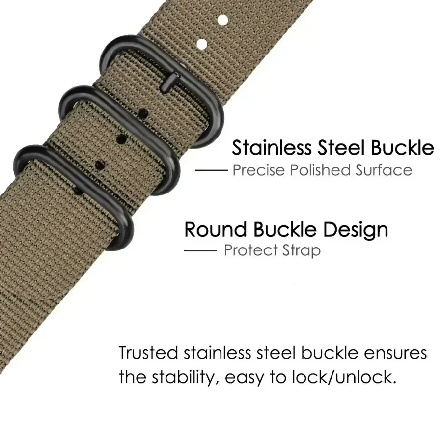 Quickfit Nylon Watch Strap - 22mm/26mm Sport Band Replacement