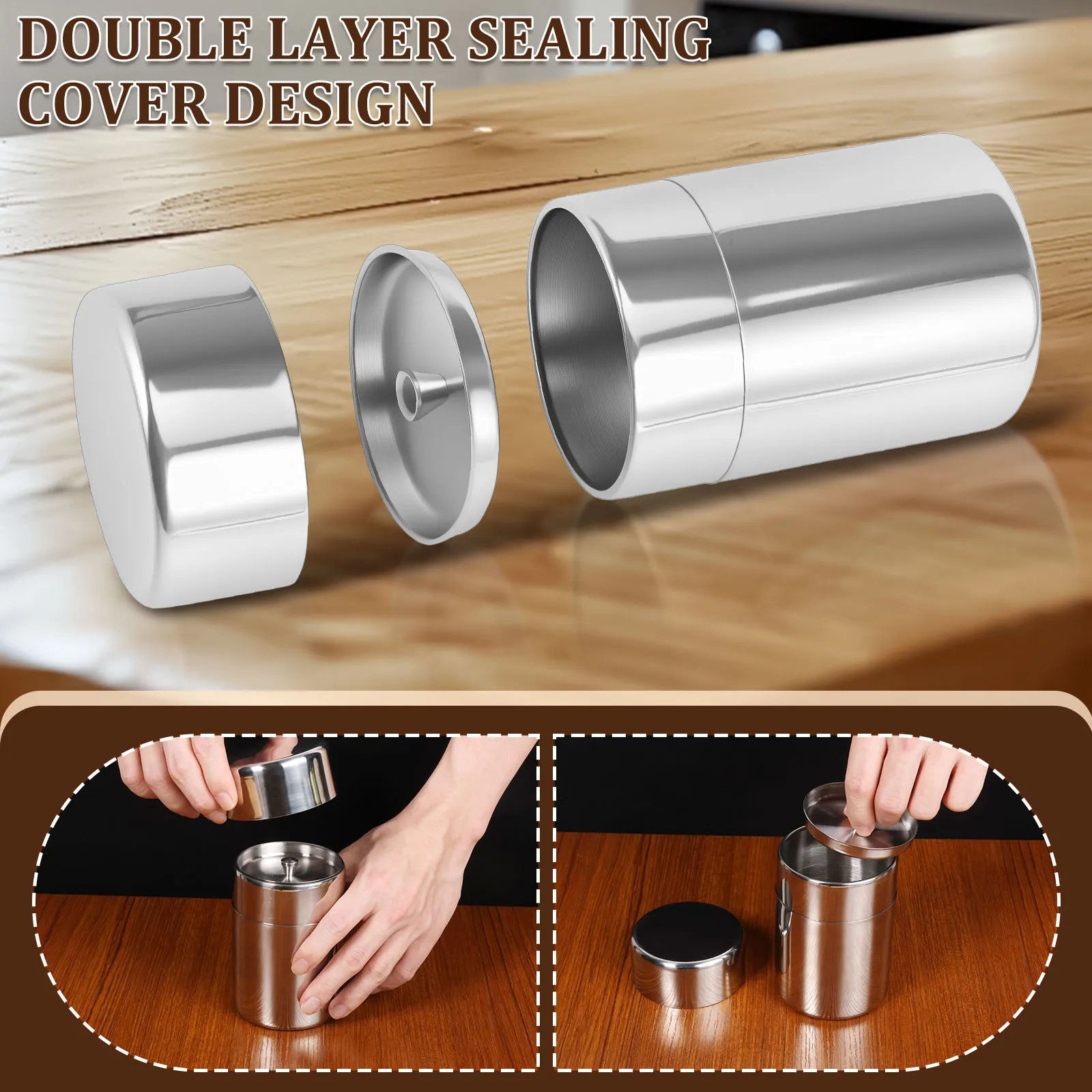 Stainless Steel Tea Coffee Sugar Storage Canister