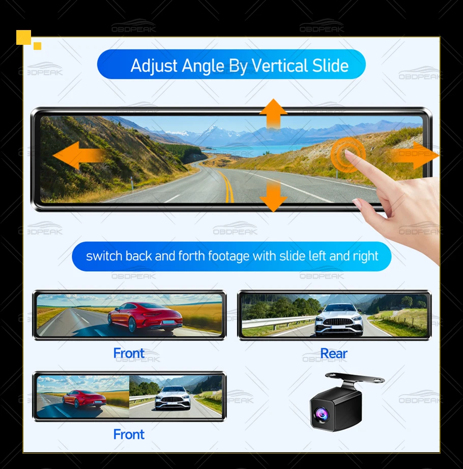 K4 11.26 Inch Carplay & Android Auto 4K 2160P Wifi Dash Cam Rearview Mirror Car