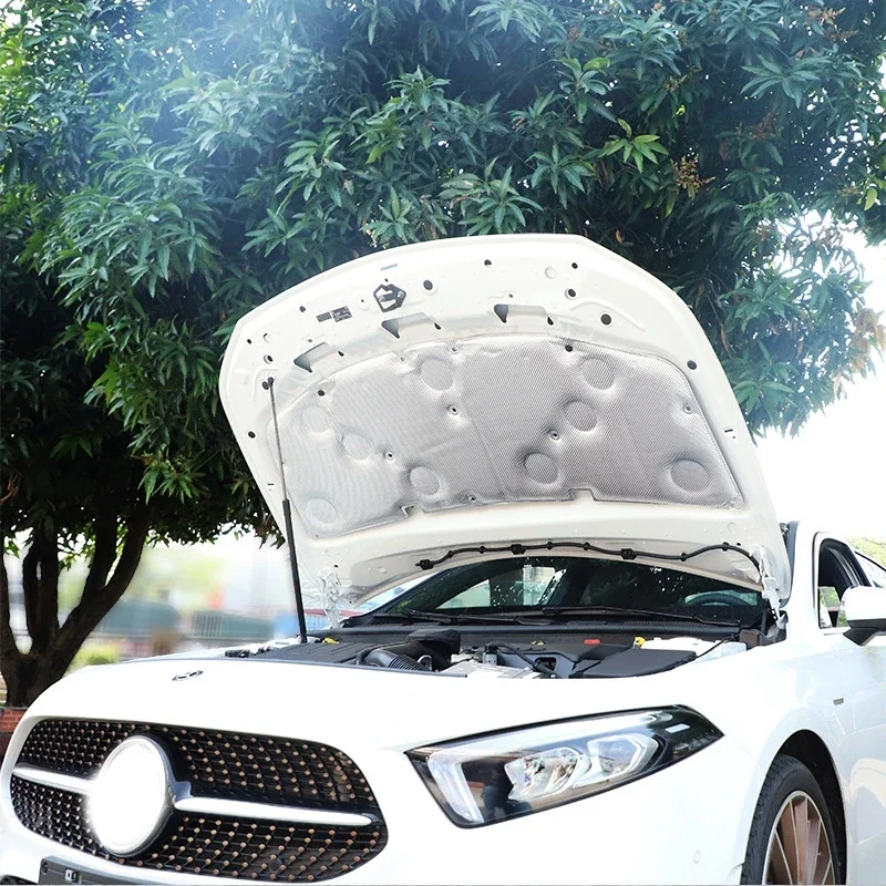 Sound Insulation Mat Car Engine Hood Noise Insulation Mat Heat Insulation Pad for Mercedes Benz A Class W177 A200 A180-Sound Proof Mat Heat Insulation Mat