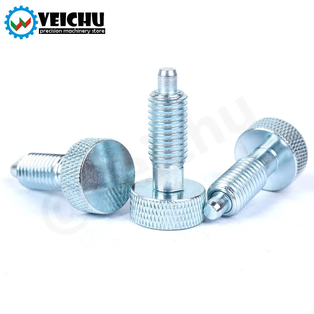 Stainless Steel Knurled Plungers VCN230 Stainless Steel Knurled Knob Plungers Spring Plunger Self-locking Screw Bolts With Nuts