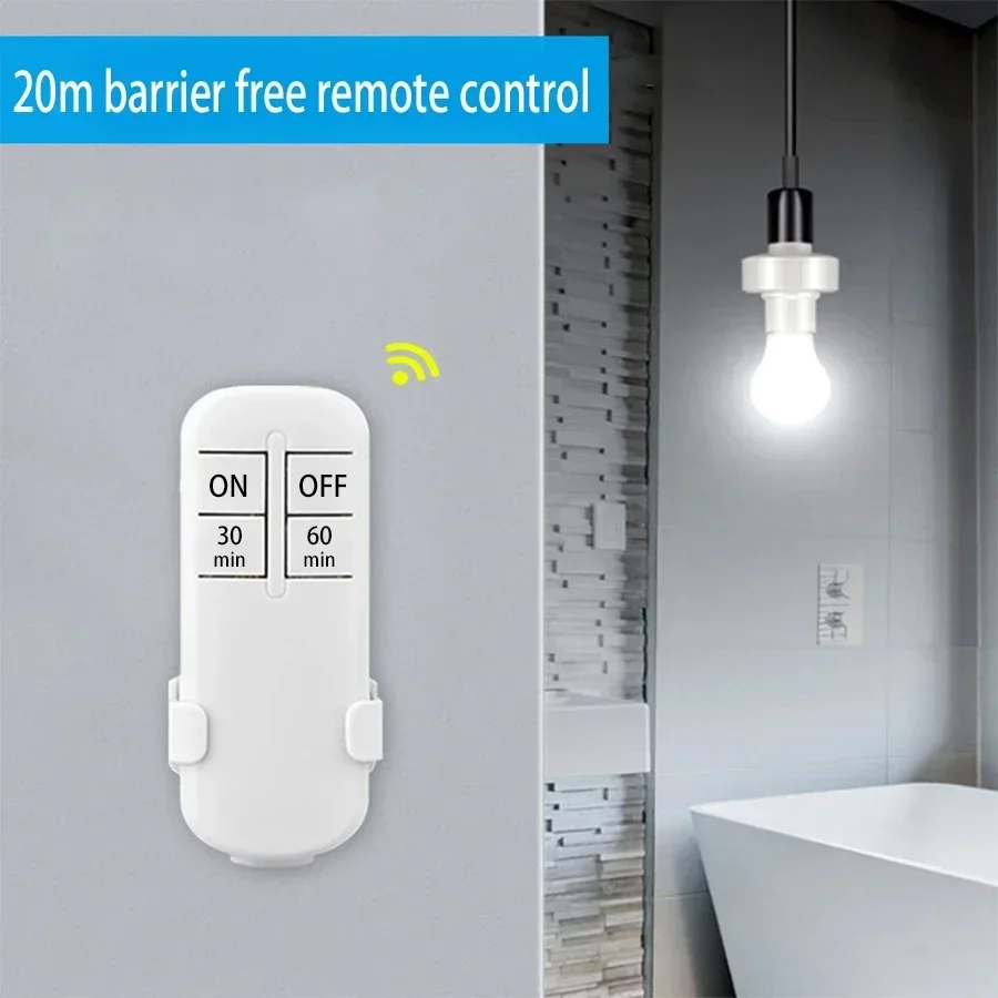LED Bulb Holder Wireless E27 E26 AC 85-265V Socket Lamp Base Adapter Converter Remote Control ON/OFF Timmer