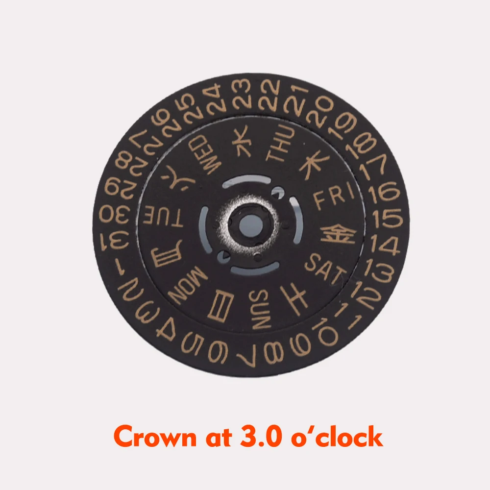 Mechanical Wristwatches with Date and Kanji Wheel - Premium Dial and Date Components